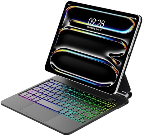 Magic Keyboard per iPad Pro da 11 pollici (M5 2025, M4 2024), supporto galleggiante e touchpad multi-touch, AZERTY francese tastiera Bluetooth magnetica con retroilluminazione per iPad Pro 11, nero