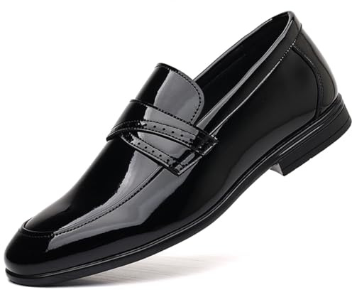 TvzsiY Zapatos de Formales para Hombre Zapatos de Vestir Sin Cordones Modernos para Negocios Bodas Y Eventos para Fiestas y Negocios Informales