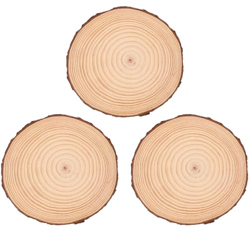 Trittplatte 3 Stück Khaki Rund für Gartenwege Weihnachten Event | Dekorative Oberfläche mit Sichtbarer Maserung, Einfache Platzierung, für Rasen, Terrasse und Hauswarming