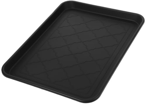 Bandeja para Botas y Zapatos Grande de Plástico Negro Antideslizante