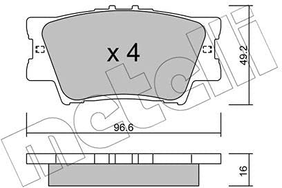 metelligroup 22-0749-0 - Made in Italy - Bremsbeläge