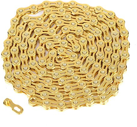 Dioche Fahrradkette, Stahl 11 Geschwindigkeit Kette für Fixed Gear Road Bikes Fahrräder Ultralight Hollow-Out Kette