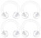 KJM FASHION 4 STK Flexibles Acryl Retainer Halter Banana Barbell 1,2 mm 16 g 6mm 1/4 Daith Lip Labret Helix Ohrringe Septum Piercing Schmuck 2484