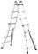 Scala in alluminio 7 gradini + 7 gradini telescopica