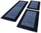 HomebyHome Bettumrandung Schlafzimmer 3 teilig Teppich Marineblau - Waschbarer Bettumrandung Teppich Läufer Set Extra Flauschig Bettvorleger Schlafzimmer Bettset:2 St. 60x110 cm | 1 St. 80x150 cm