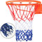 daricowathX Panier de Basket de Remplacement avec Anneau et Filet Multicolore pour Convient pour Terrain de Basketball et Maison à l’Intérieur et Extérieur, avec 12 Boucles
