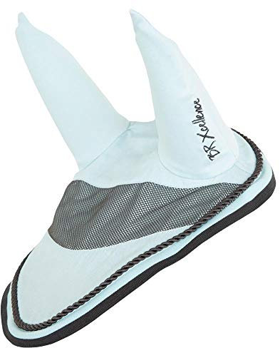 BR Fliegenhaube Fliegenohren Fliegenschutz Xcellence elastische Ohren (Warmblut, Blue Glow)