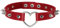 MILAKOO Punk Stil Liebe Herz PU Lederhalsband Rot Choker Halskette Versetzt