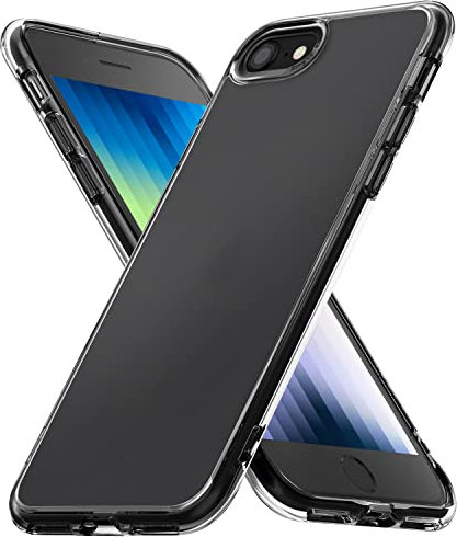 Ringke Fusion Compatible with iPhone SE 5G (3rd Gen, 2022) 4.7-Inch, iPhone SE 2020, iPhone 8/7 Case, Translucent Matte Hard Back Shockproof Bumper Phone Cover - Matte Clear