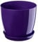 KADAX Élégant Pot de Fleurs, Pot à Plantes avec Soucoupe, Pot de Fleurs Rond, Pot de Fleurs en Plastique, Cache-Pot pour Fleurs, Pot de Fleurs Interieur Ø 20 cm Violet