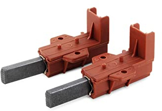 DL-pro 2x Schleifkohlen mit Halter für Indesit C00196539 Bauknecht Whirlpool 482000023015 Kohlebürsten Motorkohlen Schleifkontakte Motorbürsten Kohlen Bürste 6,3mm AMP für Waschmaschine Waschtrockner