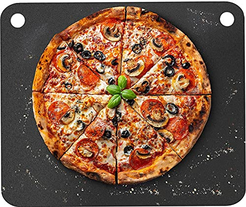 Primica Acciaio per pizza per forno, in acciaio resistente come alternativa alla pietra per pizza, acciaio di alta qualità per barbecue e cottura (40,6 x 34 cm)
