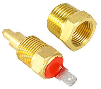 AUTO Radiator Fan Thermostat Switch 175 to 185 Degree Electric Engine Cooling Fan Switch with 3/8 Pipe Thread for 10 12 14 16 Fanfor adjustable coolant temperature switchthermostat fan switchfan