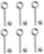 6 PCS Anello in acciaio inossidabile 304 Bulloni Dell'anello Dell'acciaio Inossidabile Hanno Saldato i Bulloni di Vite Dell'occhio Dell'asta (M8)