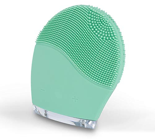 CREATE/FACE WAVE Gesichtsreiniger, Grün/Silikon-Gesichtsbürste, verjüngt die Haut, Massagegerät, für alle Hauttypen, Sonische Vibrationstechnologie, Schutz gegen Wasser IPX5