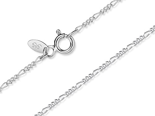 Figarokette, Silberkette, mit einer Breite von 1,4mm - 925 Silber, verschiedene Längen verfügbar
