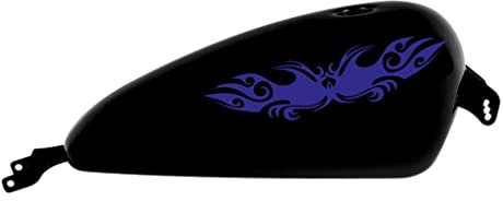 DualColorStampe Aufkleber kompatibel mit Harley-Davidson Tribal Schmetterling Tank DX-SX Sticker Moto Motorbike COD.M0229 (blau 49)