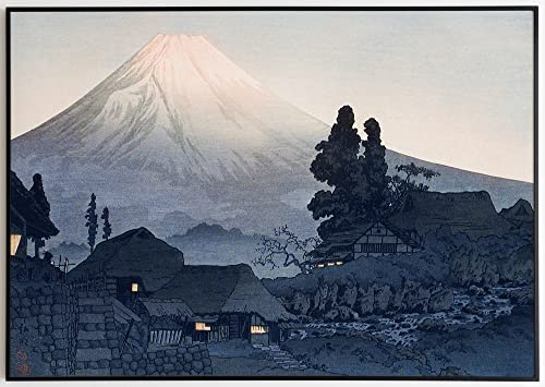 JOPRICO Fuji aus Mizukubo (1932) von Hiroaki Takahashi - Japan Poster - Asia Dekoration - Vintage Japan Kunstdruck Größe 50x70 cm | 20x28 inch
