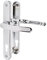 JCP PRO uPVC Door Handle Pair Set Sprung 92 PZ 92mm, Backplate 246mm x 32mm (215mm Screw Centres, Polished Chrome)