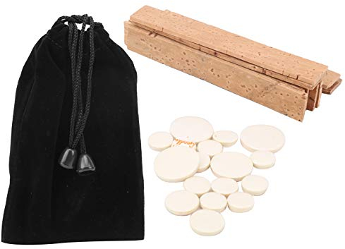 Klarinetten Pads, Klarinetten Zubehör Kit Bb Schlüssel, 17 Stück Schallloch Pads mit 10 Stück Naturkorkplatten, Musikinstrumenten Zubehör