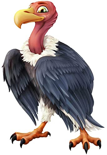 kleberio Aufkleber Geier wasserfest Familie Aufkleber Raubvogel Wüste lächeln Tier Sticker Afrika Kinder Deko Autoaufkleber Greifvogel Adler 12 x 8 cm