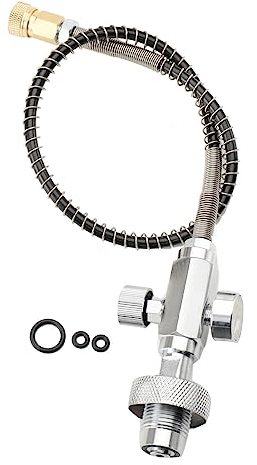 Lfhelper 0-5000PSI Paintball PCP Füllstation Ladekit, Paintball Füllstation Kit, PCP-Ladeadapter mit 50 cm Schlauch, Din Luft Refill Adapter G5/8, Hochdruck-Luftladesystem für Paintball Ladestation