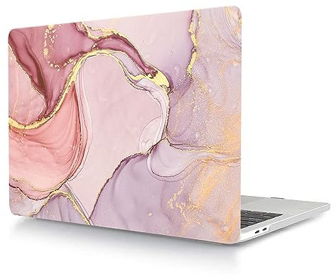 Laptop Shell Case Compatible with Macbook 12 inch 2017 2016 2015 Release A1534 with Retina Display, Protective Smooth Plastic Hard Shell Laptop Cover - Pink Marble