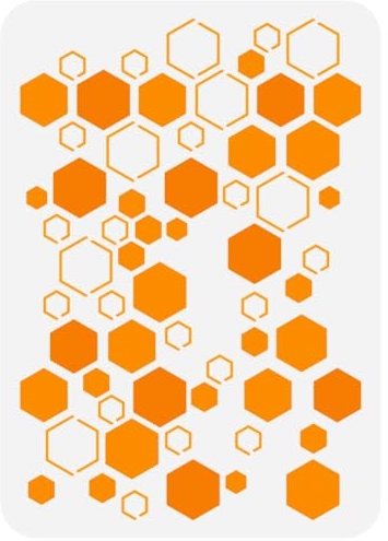 FINGERINSPIRE Super Hexagon Waben Malschablone 21x29.7 cm Wiederverwendbare Wabenmuster Schablone Dekorative Blumenschablone Zum Malen Auf Wand Holz Bodenfliesen Leinwand Stoff Möbeln