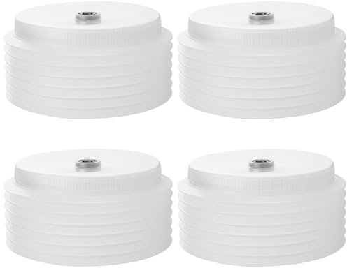 HEIHAK 4 Pack Hole Saw Dust Bowl, 9.5 mm Hole Saw Dust Collector, 125mm Diameter Drill Dust Catcher for All Kinds of Wood Openings, Installing Ceiling Lights, Drilling Works