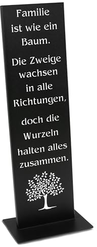 Rostikal Gartenschild - Elegantes Design 55 cm - mit edler schwarzer Beschichtung auf Bodenplatte - Perfekt für Dekoliebhaber von Haus und Garten