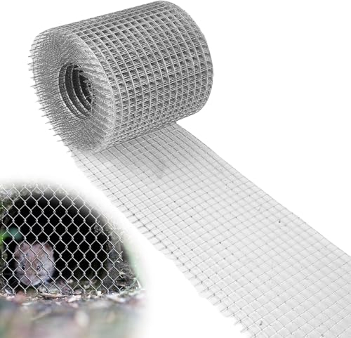 10 cm x 6 m, rete metallica per roditore, rete metallica zincata a caldo, per l'accesso di topi e scoiattoli e uccelli, per il fai da te Gartenza