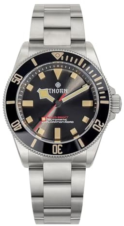 Tactical Frog Thorn Watches for Men 39mm Titanium Dive Watch PT5000 Automatic Mechanical Sapphire Crystal Luminous 200M Water Resistant, SHY036 Blue