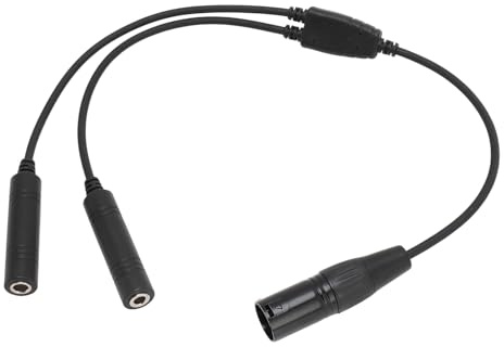Luftfahrt-Headset GA-Doppelstecker auf 5-poliger XLR-Headset-Adapter, GA-Buchse auf XLR-Stecker-Headset-Adapter, Kompatibel mit den Piloten-Headsets der Meisten Großen