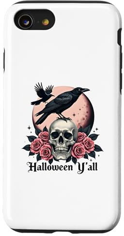 iPhone SE (2020) / 7 / 8 Halloween Y'all Skull Crow Roses Case