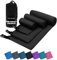 ZENACROSS Mikrofaser Handtuch 3er Set mit Transportbeutel - Schnelltrocknendes und vielseitiges Fitness Handtuch - Sporthandtuch Größen - XS, S, M - Schwarz