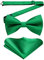 HISDERN Ensemble Nœud Papillon et Pochette Vert Émeraude pour Homme - Set Pré-noué et Réglable- Accessoire Idéal pour Mariage, Soirée et Cérémonie Formelle