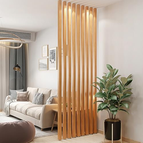 Divisorio divisorio a doghe facili da installare e pulire, altezza regolabile, 90 cm, griglia decorativa per la separazione della stanza, confezione da 8