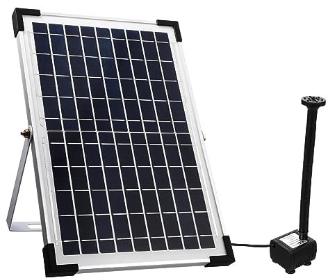 CAXUSD Solarbetriebenes Wasserspiel Solarbrunnenpumpe aus Pp 1350l/h Leicht und Installieren für Teich und Rasen im Garten