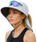 TOP-EX Pferdeschwanz Sonnenhut UV Schutz Damen mit Nackenschutz Breite Krempe Sommerhut Gartenhut Outdoor Fischerhut Wasserdicht & Faltbar Grau Groß