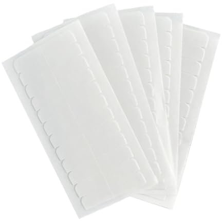 Joselin Adhésif Double Face Blanc pour Perruque, Adhésif pour Toupet, Colle pour Perruque Ultra-Tenue, Mini Onglets, Installation Facile