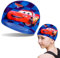 Cuffia Piscina Bambino, Cuffie Piscina Bambini Cars, Cuffia da Nuoto Unisex, Cuffia da Nuoto da Cartone Animato per Studenti per Bambini