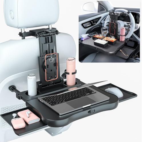 MYJDML Auto Tisch für Jeep Wagoneer Wrangler Grand Cherokee Grand Commander, Auto Rücksitz Tisch Auto Tisch für Rücksitz Beifahrer Klapptisch fürs Auto Rücksitz, Auto Multifunktionstisch