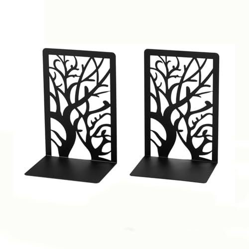 Serre-Livre en Métal,2 PCS Porte Livre Métal Serre-Livres Robustes Presse Livre Bloc Livre Séparateur Livre pour Chambre à Coucher,Bureau,école et Bureau Noir