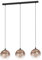 EGLO Hängelampe Ariscani 1, 3-flammige Pendelleuchte Esstisch, Hängeleuchte aus Metall in schwarz und Glas in Kupfer, Esszimmerlampe hängend, E27 Fassung, 76,5 cm