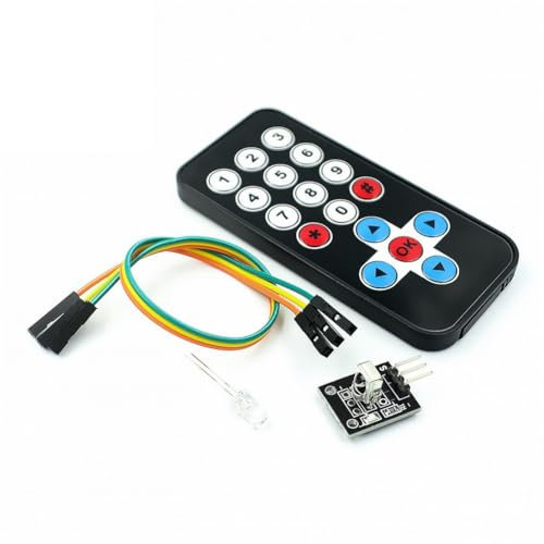 Sirxlevcy HX1838 Infrarot-Fernbedienungs-Kit Fernbedienungs-Robotermodul Fernbedienungsmodul PCB+Kunststoff