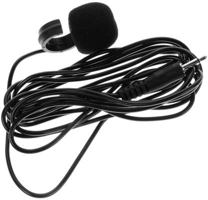 Instrumenten Mikrofon mit Windgeräuschreduktion, Schwarz 5m Kabel | ABS Kunststoff, für Okarina und Mundharmonika, Aufnahme und Musikunterricht, Handbetrieb