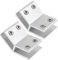 NUOBESTY 1 jeu Support De Fixation Pour Verre Support Fin Pince Réglable Supports De Garde-Corps Clips D'Angle Support Pour Étagère En Verre Support De Verre Alliage 2 pièces