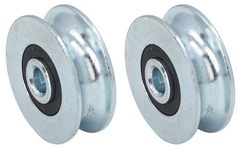 Stylebest 2 Stück Riemenscheiben aus Legiertem Stahl, 40 Mm Außendurchmesser, 8 Mm Innendurchmesser, Lagerrollen, Leichtgängige Riemenscheibe für Heimwerker, Möbel, Schiebetüren,