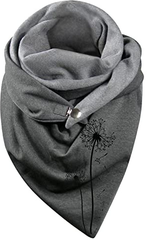 Generisch Damen Schals Print Boho Schal Tücher Wraps Winter Warme Kurze Schals Wolle Schal Stricken Gelb (J, One Size)
