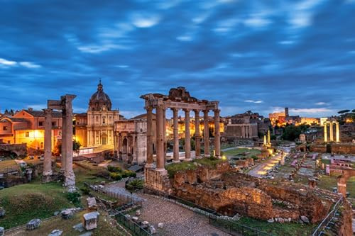 GLHUIOZ 500 Teile, Premium Quality, für Erwachsene und Kinder ab 6 Jahren Puzzle Italien, Rom, Ruinen, Forum Romanum 52x38cm